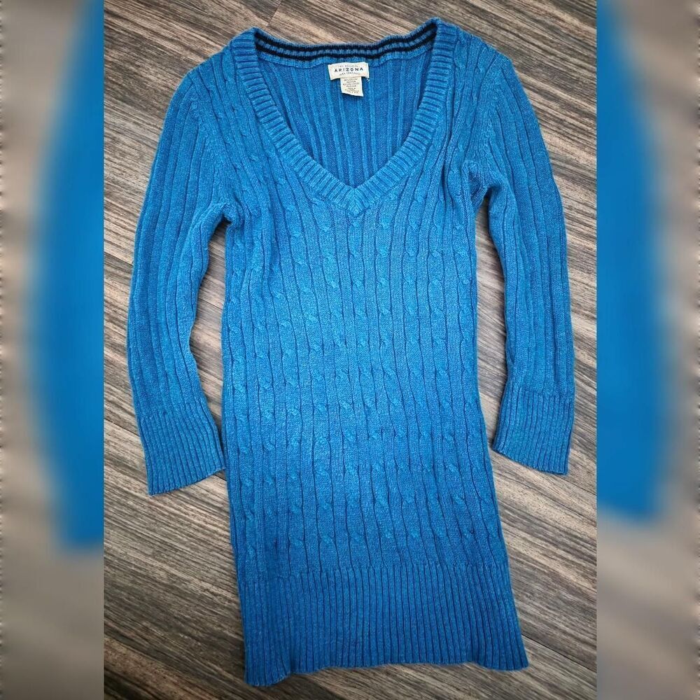 ELENA GILBERT CORE Arizona Jean Co. Blue Cable Knit Sweater